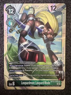 Digimon Card Game Leopardmon: Leopard Mode BT13-058 SR Versus Royal Knights NM - Image 1
