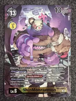 Digimon Card Game ShinMonzaemon RB1-019 SR Alternate Art NM - Image 1