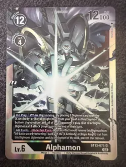 Digimon Card Game Alphamon BT13-075 SR NM - Image 1