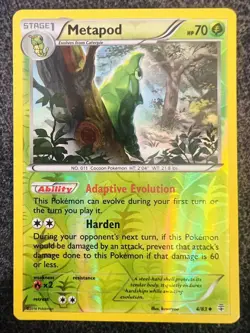 Metapod 4/83 Uncommon Reverse Holo Pokemon Card NM - Image 1