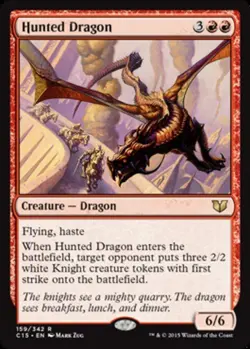 x1 Hunted Dragon R MTG Commander 2015 M/NM, English - Image 1