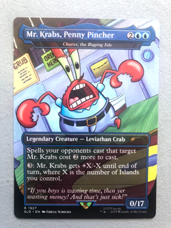 Mtg Carte Magic Secret Lair Sponge Bob Crabs Penny Charix Raging Isle NM - Image 1