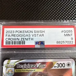 Pokemon TCG Regigigas Vstar GG55/GG70 Crown Zenith Galarian Gallery PSA 9 - Image 5