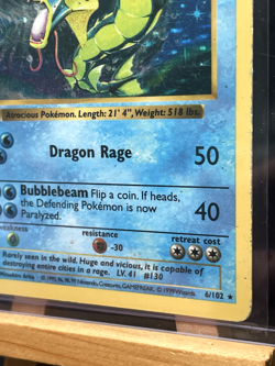 Pokemon '130 Gyarados 6/102 Holo Rare Vintage WOTC 1999 MP - Image 2