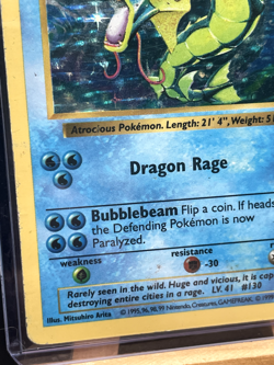 Pokemon '130 Gyarados 6/102 Holo Rare Vintage WOTC 1999 MP - Image 3