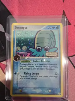 Pokemon TCG Omanyte 60/92 Reverse Holo Legend Maker SWIRL NM-M - Image 1