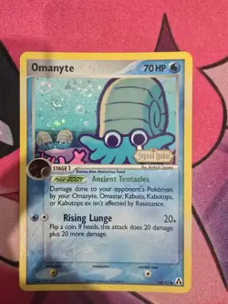 Pokemon TCG Omanyte 60/92 Reverse Holo Legend Maker SWIRL NM-M - Image 2