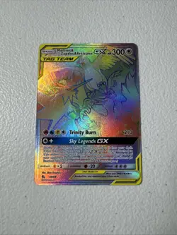 Rainbow Moltres Zapdos Articuno GX Secret Rare Pokemon 69/68 Tag Team Holo NM-M - Image 1