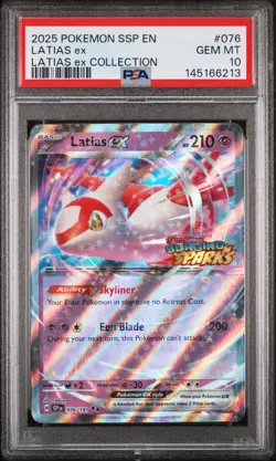 PSA 10 LATIAS EX #076 STAMPED SURGING SPARKS EXCLUSIVE 2025 POKEMON SSP LATIAS - Image 1