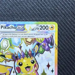 Pokemon Pikachu ex Ultra Rare Full Art Holo 219/191 Sv08 Surging Sparks - Image 3