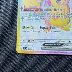 Pokemon Pikachu ex Ultra Rare Full Art Holo 219/191 Sv08 Surging Sparks - Image 5