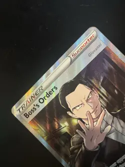 2020 Pokemon Rebel Clash Boss’s Orders 189/192 Full Art Holo Giovanni Supporter - Image 3