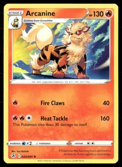 2021 Sword & Shield - Fusion Strike Arcanine Stage 1/Rare #33 - Image 1