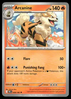 2025 Scarlet & Violet Series - Destined Rivals Arcanine Uncommon #28 - Image 1