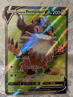 Pokemon TCG Galarian Perrserker V (Full Art) 183/196 Swsh11: Lost Origin Holo - Image 1