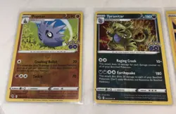 Pokemon Tyranitar Zapdos Sylveon Pupitar POKEMON GO HOLO RARE Lot (4) TCG NM - Image 2