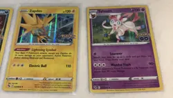 Pokemon Tyranitar Zapdos Sylveon Pupitar POKEMON GO HOLO RARE Lot (4) TCG NM - Image 3