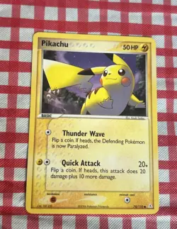 Pokemon Ex Holon Phantoms Reverse Holo Pikachu 78/110 PSA 9 MINT! - Image 1