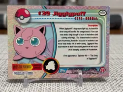 1999 Pokemon #39 Jigglypuff (TV Animation Series) Silver Foil Blue Logo - Crease - Image 2