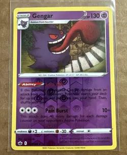 Pokemon TCG Gengar 057/198 SWSH06: Chilling Reign Reverse Holo Rare - Image 1