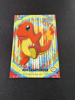 #S10 Charmander Sticker - 2000 Topps Pokemon TV Animation Series 2 - NM - Image 1