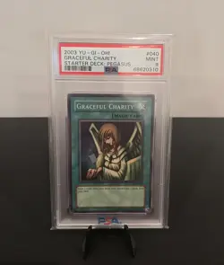 Yu-Gi-Oh! TCG Graceful Charity Super Rare SDP-040 PSA 9 - Image 1