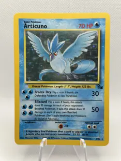 Pokemon Articuno Fossil Holo Rare 2/62 *NEAR MINT* - Image 1