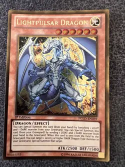 Yugioh Lightpulsar Dragon PGLD-EN039 Gold Rare 1st Edition NM - Image 1