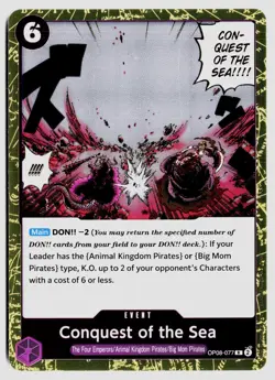 Conquest of the Sea OP08-077 Foil R One Piece LP - Image 1