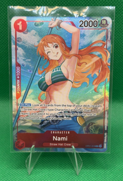 One Piece Card Game Nami Alt Art PARALLEL Pre-Errata ALPHA OP01-016 🔥 - Image 1