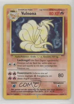 Ninetales Holo German Pokemon Base Set #12 1999 - Image 1