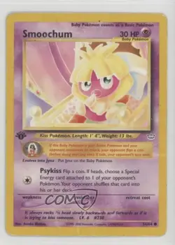 Smoochum 1st Ed. Pokemon Neo Revelation #54 2001 - Image 1