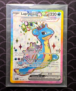 Pokemon Card Lapras EX 158/142 Stellar Crown Full Art Ultra Rare Near Mint - Image 1