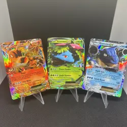 Three XY Promo Charizard Blastoise Venusaur Pokemon Card - Image 1