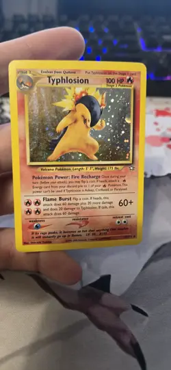 Pokemon Typhlosion TCG Neo Genesis Holo Card 17/111 MP Condition - Image 1