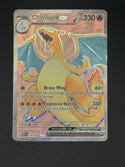 Pokemon TCG Charizard EX Scarlet & Violet Card 151 183/165 - Image 1