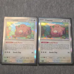 Chansey Pokemon TCG Brilliant Stars 113/165 Holo Card Lot - 2 Cards - Image 1