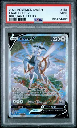 PSA 9 Arceus V 166/172 Alternate ALT ART Swsh Brilliant Stars Pokemon Card MINT - Image 1