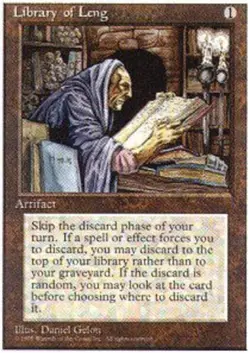 1x Library of Leng Moderate Play MTG Magic - Kid Icarus - - Image 1