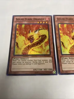 Yugioh - Solar Flare Dragon LCYW-EN254 SUPER NM X3 - PLAYSET - Image 2