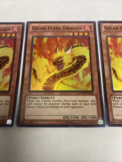 Yugioh - Solar Flare Dragon LCYW-EN254 SUPER NM X3 - PLAYSET - Image 3