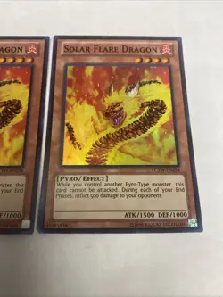 Yugioh - Solar Flare Dragon LCYW-EN254 SUPER NM X3 - PLAYSET - Image 4