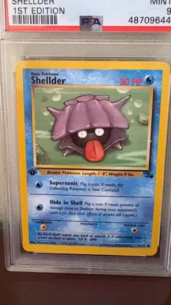 1999 POKEMON FOSSIL 1ST EDITION #54 SHELLDER PSA 9 MINT - Image 2