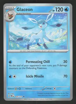 Glaceon 025/131 Master Ball Pokemon TCG SV: Prismatic Evolutions NM - Image 1