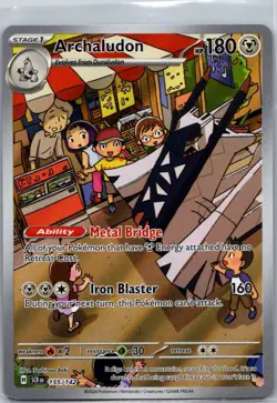 Archaludon 155/142 Illustration Rare Stellar Crown Pokemon Holo Near Mint - Image 1