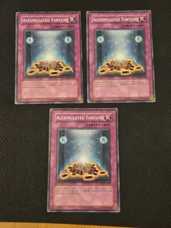 3x Accumulated Fortune x3 CDIP-EN057 Common 1st Edition NM Playset Yugioh - Image 1