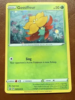 Pokemon TCG Pokemon Gossifleur Gossifleur Promo Holo SWSH010 SWIRL - Image 1