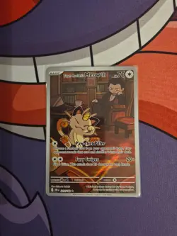 Team Rockets Meowth 203/182 Illustration Rare Destined Rivals - Pokemon TCG - Image 1