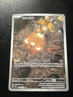 Pokemon Stunfisk SV08 Surging Sparks 202/191 Illustration Rare Holo NM - Image 1