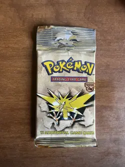 Wizards of The Coast Pokemon Long Crimp Fossil Booster Pack, 21g HeavyU Zapdos🔥 742818061599 - Image 1